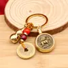 Llavero de Latón Giratorio con los Doce Signos del Zodíaco y Calabaza de Cinabrio Atractora de Riqueza, Unisex, Mismo Estilo, En Stock de Fábrica