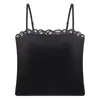 Estilo Nuevo Otoño e Invierno Terciopelo Alemán Borde de Encaje Puro Calentito Camisola para Mujer Top Interior Ligero Cálido Cepillado con Copas