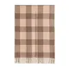 Bufanda de Moda de Alta Gama Otoño e Invierno, Chal de Cuadros Grandes, Bufanda Larga Gruesa Cálida para Pareja, Bufanda Larga Melard para Mujer