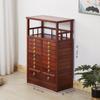 Huali Madera Pabellón Duobao Gabinete de Almacenamiento de Té Estante de Exhibición Gabinete de Té Madera Sólida Estante Antiguo Multicapa Gabinete para Pastel de Té Pu'er
