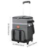 Bolsa Térmica Grande de 34L para Piquenique, Cooler de Carro, Bolsa de Gelo Estilo Carrinho para Uso Externo em Piqueniques, Acampamentos e Passeios