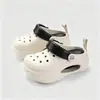 Nuevos Zapatos Perforados de Color Sólido de Nicho para Mujer, Para Uso al Aire Libre en Verano, Simples y Versátiles, Con Suela Gruesa, Sandalias Slip-On que Aumentan la Altura