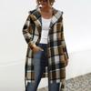 Outono e Inverno 2026 Nova Roupa Feminina Transfronteiriça Europeia e Americana Amazon Mais Vendida Temu Mais Vendida Jaqueta Xadrez