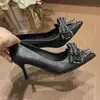 Zapatos de Tacón Alto de 9 cm para Mujer con Tacón Fino Estilo Nuevo Primavera y Otoño 2026 Zapatos de Salón de Punta Fina de Piel Suave Zapatos Profesionales para el Trabajo