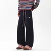 Pantalones deportivos de estilo retro americano con estampado de perro salchicha para mujer, nuevo estilo de primavera 2026, holgados de pierna ancha rectos, casual de calle