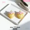 Mini Accesorios de Fruta Fresa de Resina para Pasador de Pelo DIY Materiales Hechos a Mano Botones para Ropa Accesorios de Pegamento en Crema para Uñas
