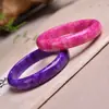 Pulsera Púrpura Imitación Shujulai Sudafricana Sugilita Rosa Flor de Cerezo Pulsera de Jade para Mujer Bonito Violeta Melocotón Flor de Cerezo Pulsera de Jade para Mujer