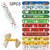 Nova Pulseira de Anel de Pressão com Tema de Natal Decoração de Brinquedo Infantil Ecológica Pulseira de Pulso com Anel de Pressão de Natal