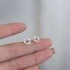 Pendientes de plata 925 para estudiantes femeninas, diseño simple y moderno, estilo ins, 2023