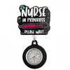 Lindo Dibujo Animado Brillante Elástico Pinza para Insignia de Enfermera Doctor Reloj de Bolsillo de Hospital Reloj de Pecho Pinza Telescópica Reloj para Colgar