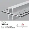 Luminária Linear LED de Sobrepor com Teto Pré-Embutido de Liga de Alumínio Cinza, Luminária Linear de Borda Cob, Perfil Embutido para Canal de Luz
