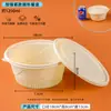 Fiambrera Desechable con Compartimentos, Caja para Empaque para Llevar, Fiambrera de Almidón de Maíz, Apta para Microondas, Caja Degradable para Comida Rápida