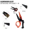 Pinzas de aleación de aluminio con cerradura de venta caliente Pinzas para señuelos mini Abreanillas Cortador de línea Cortador de línea de pesca Pinzas para anillas Cordón de tracción Hebilla telescópica