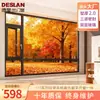 Entrega Directa de Fabricantes de Puertas y Ventanas de Foshan a la Comunidad Ventana Simple para Dormitorio Balcón Aleación de Aluminio Ventana de Aluminio de Puente Roto Pantalla de Ventana de Aluminio Ventana Abatible Integrada