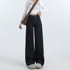 Pantalones vaqueros de pierna ancha de alta gama, sencillos y a la moda, de color naranja infantil, para mujer, de cintura alta, ajustados, informales, rectos y combinables.