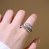 Anillo Exquisito Super Brillante de Circonita para Niñas, Lujo Accesible y Anillo de Apertura Ajustable de Gama Alta, Baño de Oro Real Simple