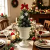 Vaso para Arranjo de Flores Estilo Pastoral Americano, Vaso de Flores de Natal para Mesa de Jantar de Pousada, Vaso Troféu com Duas Alças, Adereço de Fotografia