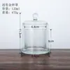 Taza de Vidrio Transparente para Velas al por Mayor Botella Pequeña tipo Yurta para Aromaterapia Contenedor de Soja Botella Recargable Taza Portavelas con Tapa