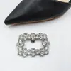 Hebilla Cuadrada de Metal Transfronteriza Rosa Perla Diamante Flor para Zapato Desmontable Decorativa Hebilla para Zapato de Boda Accesorios para Zapatos Sandalias Tacones Altos