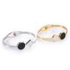 Pulsera de moda coreana con flecha redonda de acero de titanio, personalidad simple para mujer, pulsera de acero inoxidable, joyería al por mayor HL051