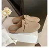 Mula Casual Retro de Punta Redonda sin Cordones para Viajes Diarios, Media Pantufla para Mujer 2026 Verano Mate de Punta Cerrada, Zapatos Perezosos tipo Birkenstock