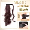 Peruca de Rabo de Cavalo Baixo Estilo Coreano para Mulheres, Extensão de Cabelo Sem Costura com Velcro Autoadesivo, Acessório de Cabelo de Rabo de Cavalo Fofo