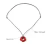 Collar Colgante de Flor Casual de Moda Nuevo Estilo Chino Cadena Larga Antigua para Suéter Accesorios de Cuerda de Cera Ajustable Venta al por Mayor