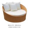 Cama Redonda Externa Lazer Rattan Piscina Sofá-Cama Cama de Terraço Varanda Cadeira de Salão Praia Grande Mobiliário de Rattan Arte em Rattan
