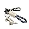 Llavero de Dinosaurio Pequeño de Dibujos Animados Lindos en Cuero, Llavero Exquisito para Coche para Niñas, Llavero con Cordón de Cuero, Colgante para Mochila