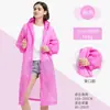 Impermeable Largo, Impermeable con Cordón a Prueba de Viento, Impermeable Abierto a Prueba de Lluvia para Todo el Cuerpo, Impermeable Transparente Engrosado para Adultos y Niños
