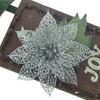 Decoración floral navideña 15cm diseño de escena festiva ratán árbol de Navidad colgante suave artesanía polvo dorado comercio exterior
