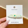 Presilha de cabelo estilo coreano com bolinhas doces e florzinhas pequenas para mulheres, presilha lateral para franja estilo ins, presilha bico de pato para fios soltos, acessório de cabelo versátil
