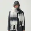 Bufanda Grande Gruesa de Nuevo Estilo Otoño e Invierno 2026 para Mujer, Chal Versátil Estilo Coreano, Bufanda Blanca Cálida para el Cuello