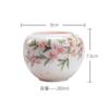 Jarrón de Cerámica para Agua con Flores de Durazno Pintadas a Mano para Uso Doméstico, Contenedor de Residuos de Té, Recipiente para Aguas Residuales, Lavador de Pinceles de Té, Accesorio para Ceremonia del Té, Tarro para Residuos de Té