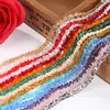 Pulsera DIY Cadena de Cristal Multicolor Accesorios de Joyería Ropa Cuentas de Cristal Vidrio Decoraciones Colgantes para Habitación Cuentas Triangulares de Bolas de Arroz