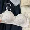 Sujetador de Espalda Abierta Estilo Japonés para Mujer de Pecho Grande Llamativo de Pecho Pequeño Sujetador con Relleno Sujetador