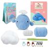 Muñeco de ballena rociador de agua para mascotas lindo material de ganchillo bolsa manual para principiantes simple y fácil de usar instrucciones en inglés