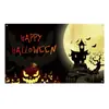 Tela de telón de fondo de Halloween de 3x5 pies transfronteriza, cortina de puerta, cubierta de puerta, tapiz, tela colgante de decoración para fiesta de vacaciones en el patio hecha a medida
