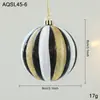 Nuevo colgante de decoración navideña, bola de plástico, bola de Navidad, colgante de gota de agua, adorno de árbol de Navidad blanco plateado