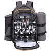 Mochila Popular Transfronteriza Personalizada Set de Vajilla Estilo Camping Bolsa de Picnic Bolsa de Hielo Refrigerada Aislada Mochila Multifuncional para Vino Tinto