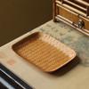 Porta-copos de bambu feito à mão, tapete para copos de vime, almofada de isolamento para potes, novo conjunto de acessórios para cerimônia do chá zen chinês kung fu