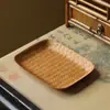 Soporte para Tazas Tejido a Mano de Bambú Posavasos Tejido de Ratán Base para Ollas Almohadilla Aislante Nuevo Zen Chino Kung Fu Ceremonia del Té Accesorios para Juego de Té