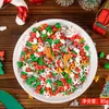 Decoração de Bolo de Natal 2025 Árvore de Natal Bengala Floco de Neve Forma Contas de Açúcar Agulha de Açúcar Doce Decoração de Confeitaria Plug-in