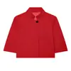 Comércio Exterior Transfronteiriço 2026 Novo Verão Estilo Europeu e Americano Simples Cor Sólida Jaqueta Blazer Curta