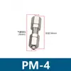 Conector Rápido de Torção para Tubo de Ar Pneumático Placa de Divisão Placa Passante Placa de Corda Rápida de Torção 4/6/8/10/12mm Porca de Travamento Cobre Niquelado Passante Reto