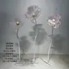 Adereços Decorativos, Flores Artificiais, Flores Simuladas, Flores Coloridas Grandes para Shoppings, Flores de Malha de Seda Prontas, Flores Feitas à Mão, Decorações Internas e Externas