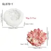 Molde de silicona de rosa tridimensional 3D con hojas, molde para pastel de mousse y pastel de luna de grado alimenticio, vela perfumada DIY