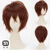 [Salva Nai] Peluca Cos Invertida con Forma de Rostro Reflectante 30cm Universal Peluca Cos Pelos Cortos Invertidos Han Paper Gay Cosplay 48 Colores