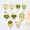 DIY Candado Ruyi de Jade Aleación Conserva-Color Accesorios para Joyería Pulsera de Campana Colgante de Collar Incrustado con Accesorios de Jade
