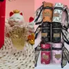 Té de leche de oro puro 999, hamburguesa, papas fritas, colgante de oro, serie de bolsos tipo cubo vintage, promociones de tienda de hamburguesas y pollo frito para atraer clientes